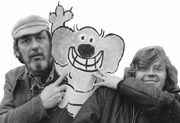 Roobarb and Custard creators; animator Bob Godfrey and writer Grange Calveley